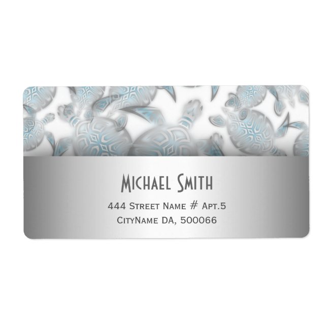 Silver Turtles Mönster Fraktsedel (Framsidan)