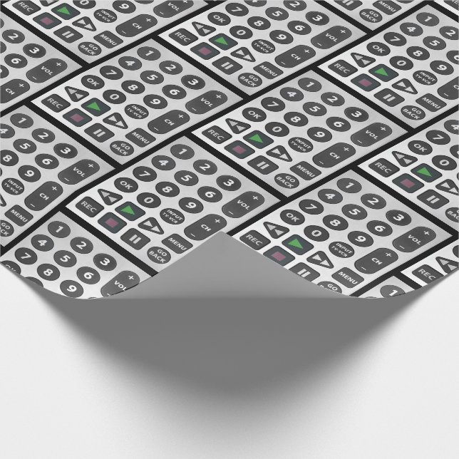 silver TV-fjärrkontroll Presentpapper (Hörn)