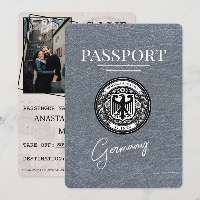 Silver Tyskland pass Spara datum Datumet (Fram/baksida)