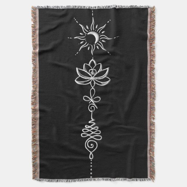 Silver Unalome Group Filt (Framsidan Vertikal)