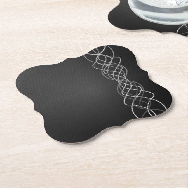 Silver Underlägg Papper (Vinklad)