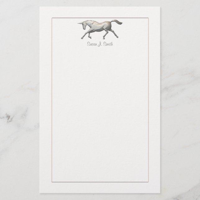 Silver Unicorn Brevpapper (Framsida)