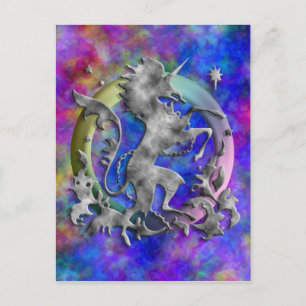 Silver Unicorn Herald Vykort