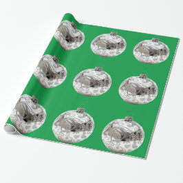 Silver-utsmyckningar på Gröntens radbrytning Pappe Presentpapper