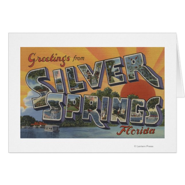Silver Vår, Florida - Stora Brev Scenes 2 Hälsningskort (Framsidan Horizontal)