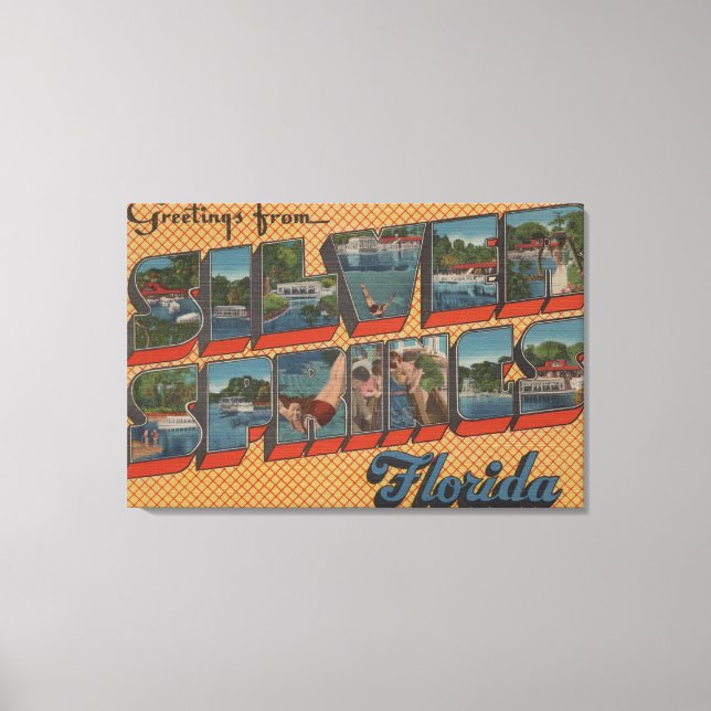 Silver Vår, Florida - Stora Brev Scenes Canvastryck (Framsida)