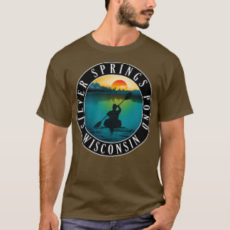 Silver Vår Pond Wisconsin Kayaking T Shirt