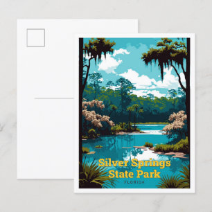 Silver Vår State Park Travel Art Vintage Vykort