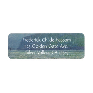 Silver Veil och Golden Gate av Childe Hassam Returadress Etikett