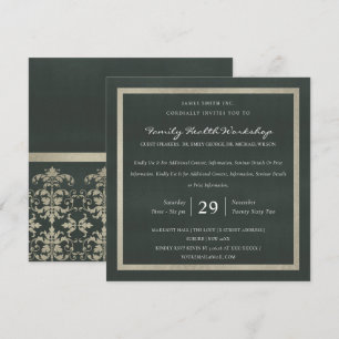 SILVER VELVET BLACK DAMASK CLASSIC WORKSHOP EVENT INBJUDNINGAR