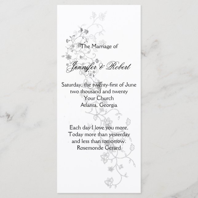 Silver Vines-programmet Program (Framsida)