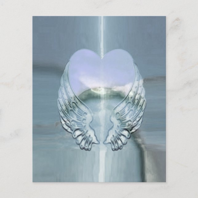 Silver Vingar omges av ett hjärta Flygblad (Framsidan)