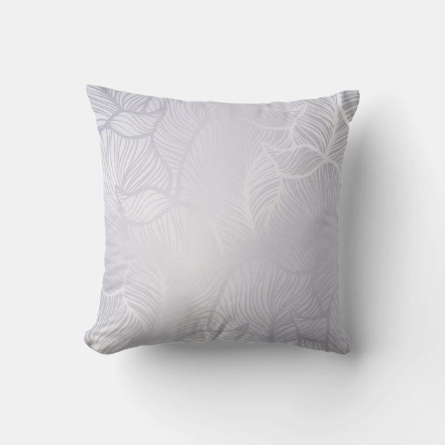 Silver vintage Damask Kudde (Framsida)