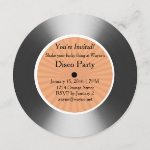 Silver vinylskiva inbjudningar