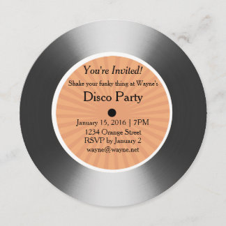 Silver vinylskiva inbjudningar