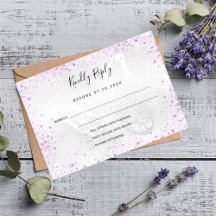 Silver violet glitter butterfly bröllop OSA