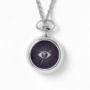 Silver & Violet Mystic Evil Öga Nazar Mati Armbandsur