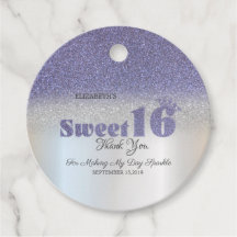 Silver, Violett Glitter Bokeh Sweet 16 Krona