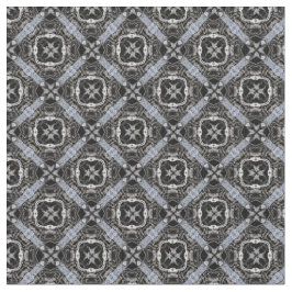 Silver, Vit och Svart Klinkermönster Tyg