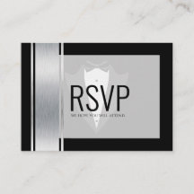 Silver, vit och svart rand tuxedo-bachelor pla