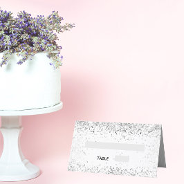 Silver, vita glitter-miniatyrdiagram bröllop placeringskort