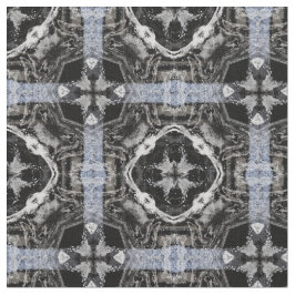 Silver, vitt och svart Mönster Tyg