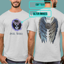 Silver Warrier Angel Vingar T Shirt