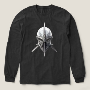 Silver Warrior Hjälm – Modern Minimalistisk Rustni T Shirt