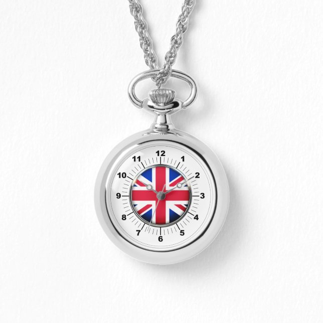Silver Watch för kvinnors Flagga Wraparound Armbandsur (Framsida)