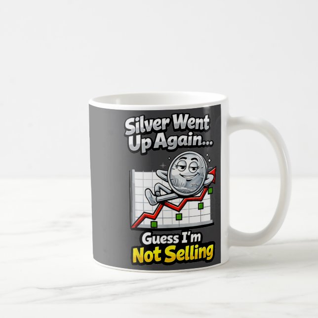 Silver Went Up Again Funny Not Selling Stacker  Kaffemugg (Höger)