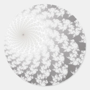 Silver Whirlpool Stickers Runt Klistermärke