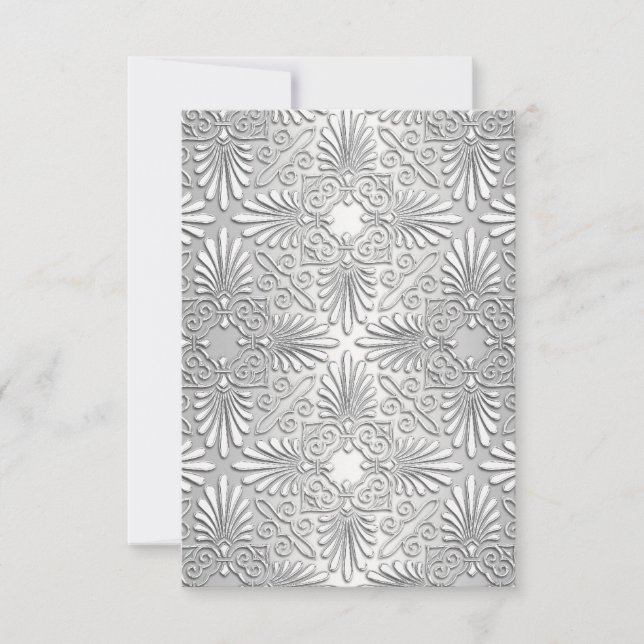 Silver White Art Deco Damask OSA 2 (Framsida)