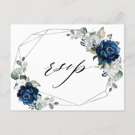 Silver White Champagne Ivory Geometric OSA Vykort