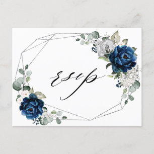 Silver White Champagne Ivory Geometric OSA Vykort