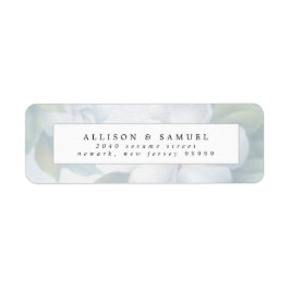Silver White Dogwood Blommars Returadress Etikett