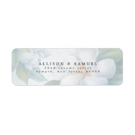 Silver White Dogwood Blommars Returadress Etikett