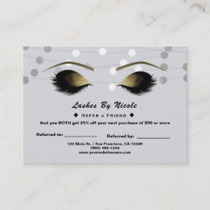 Silver White Lights Lashes Vänrekommendation Efter Rabattkort