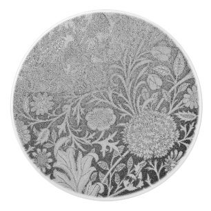 Silver,William Morris,rekonstruerad,blommigt,mönst Knopp
