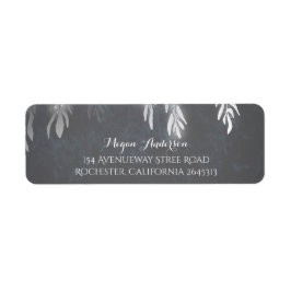 Silver Willow Träd Grenar Bröllop Returadress Etikett
