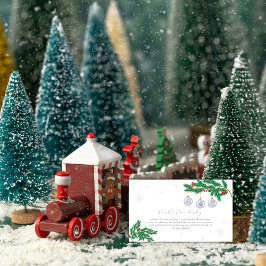 Silver Winter Clothes Ornaments Books Baby Shower  Tilläggskort