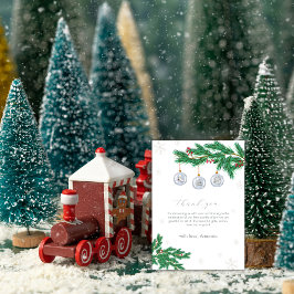 Silver Winter Clothesline Ornaments Baby Shower  Tack Kort