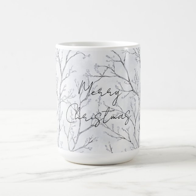 Silver Winter Träd jul Kaffemugg (Center)