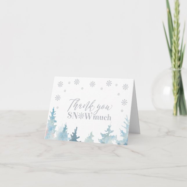 Silver Winter Wonderland Birthday Photo Tack (Framsida)