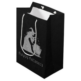 Silver Witch & Cauldron Halloween