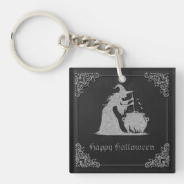 Silver Witch & Cauldron Halloween