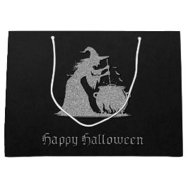 Silver Witch & Cauldron Halloween