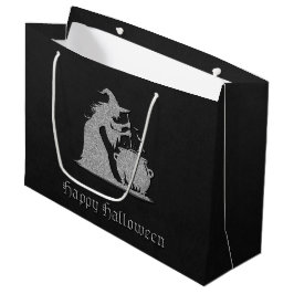 Silver Witch & Cauldron Halloween