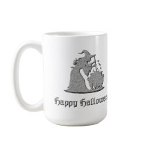 Silver Witch & Cauldron Halloween