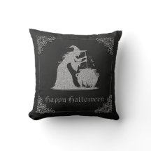 Silver Witch & Cauldron Halloween