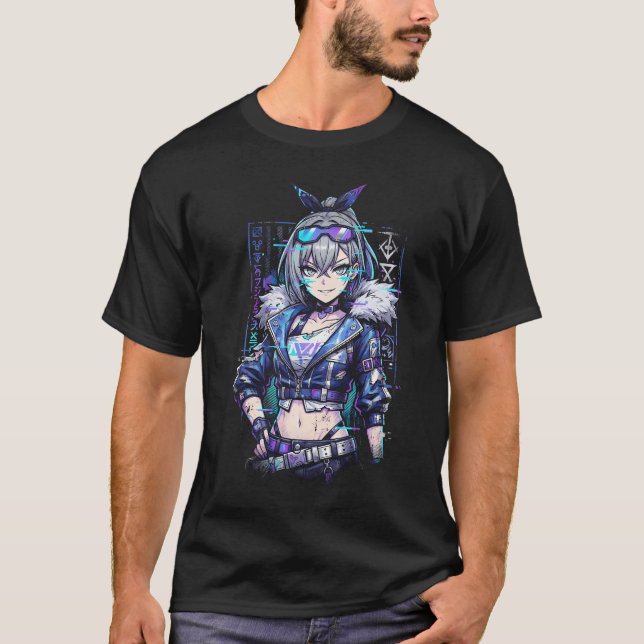 Silver Wolf HSR Crop Top Shorts Lårhöga Hackare T Shirt (Framsida)